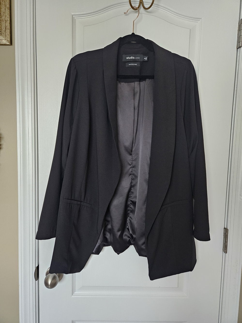 Torrid Dressy Black Draped Blazer